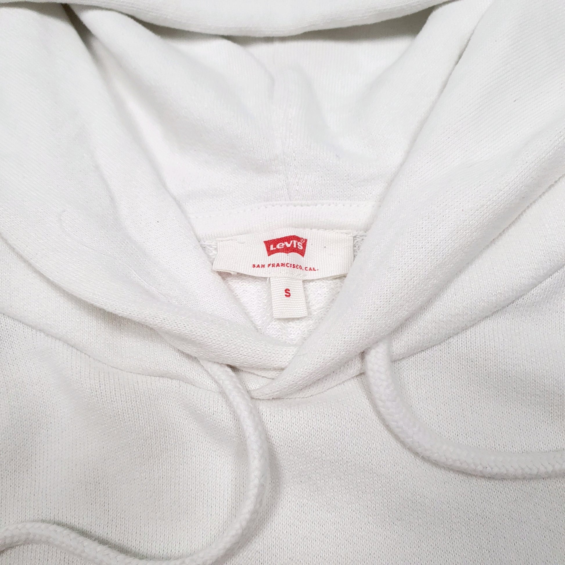 Mens White Levis  Hoodie Jumper