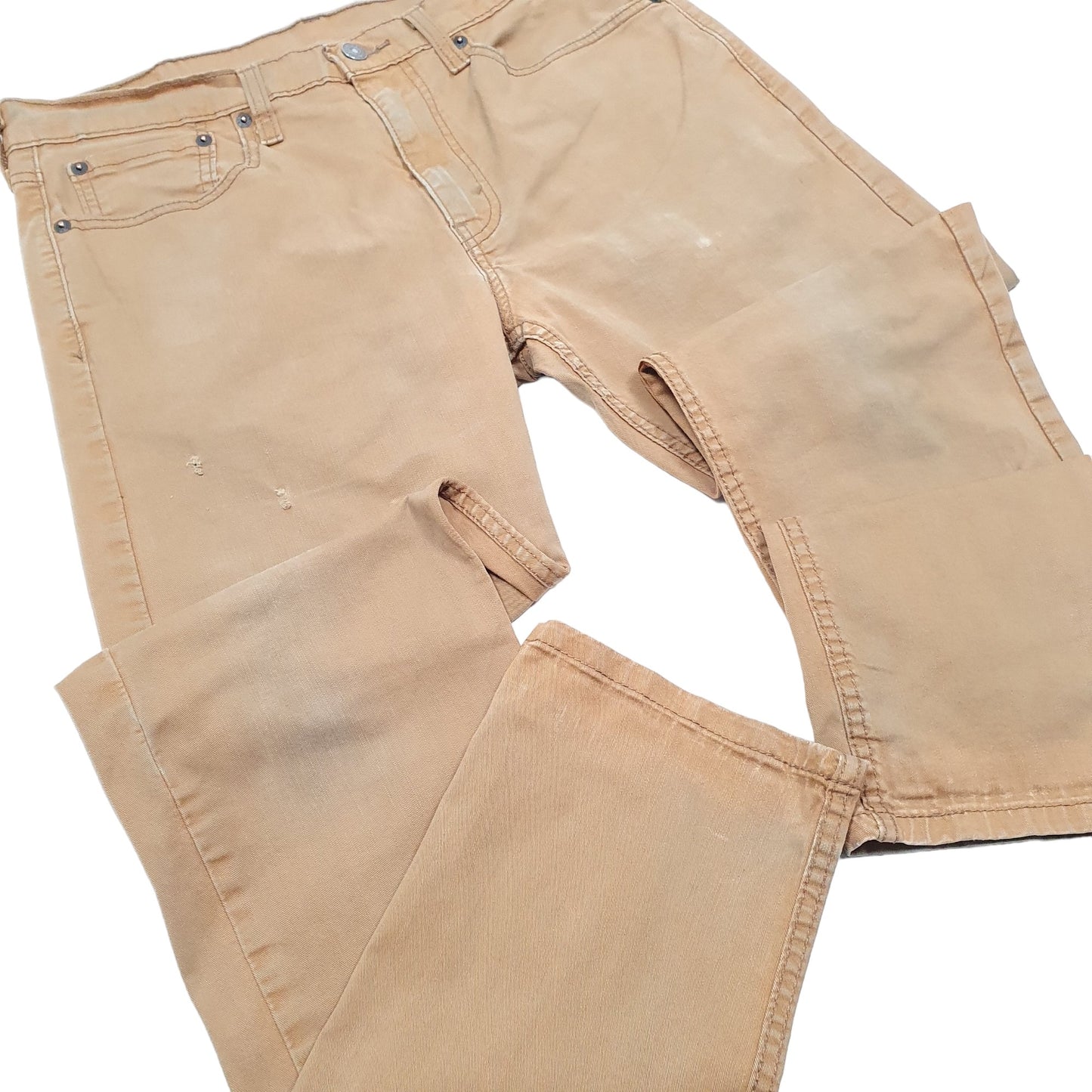 Mens Tan Levis 502 Stretch Chino Trousers
