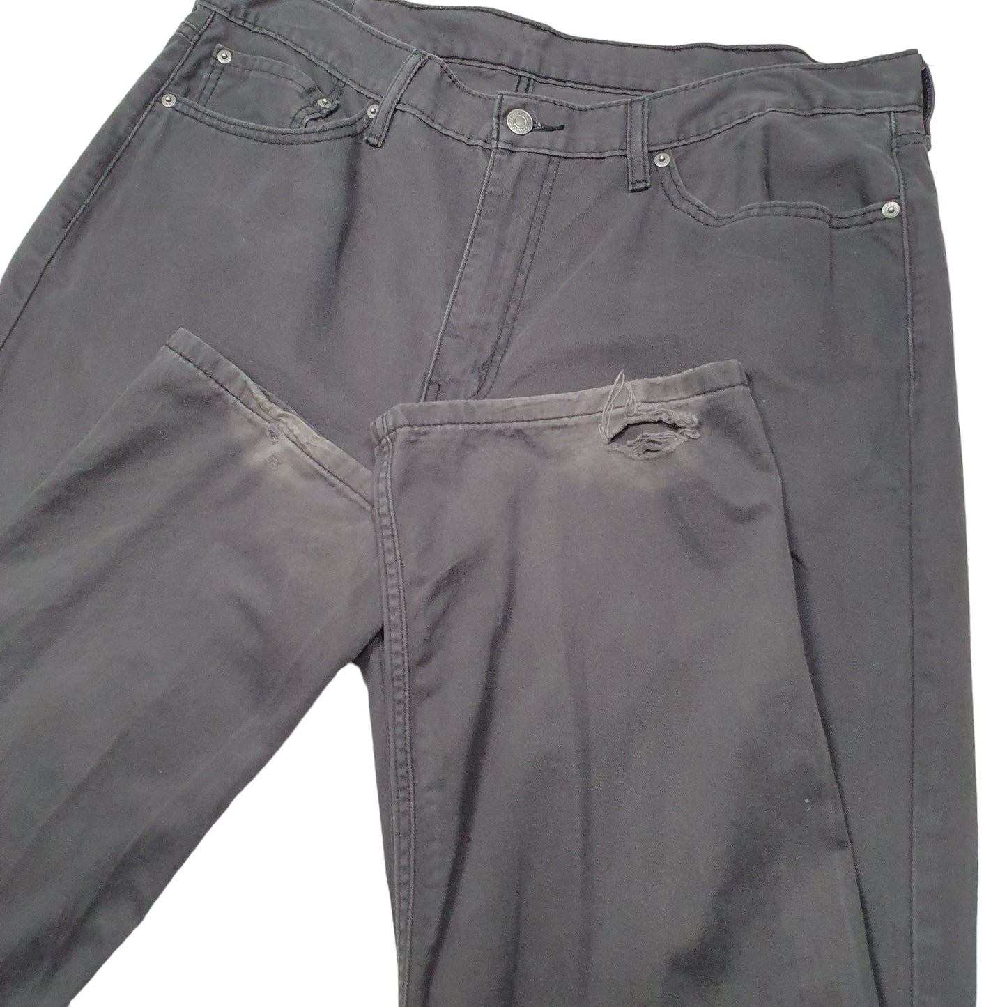 Mens Grey Levis 514 Chino Trousers