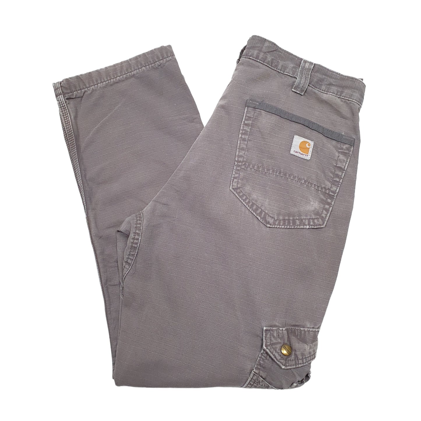 Mens Grey Carhartt Lined Winter Thermal Cargo Trousers