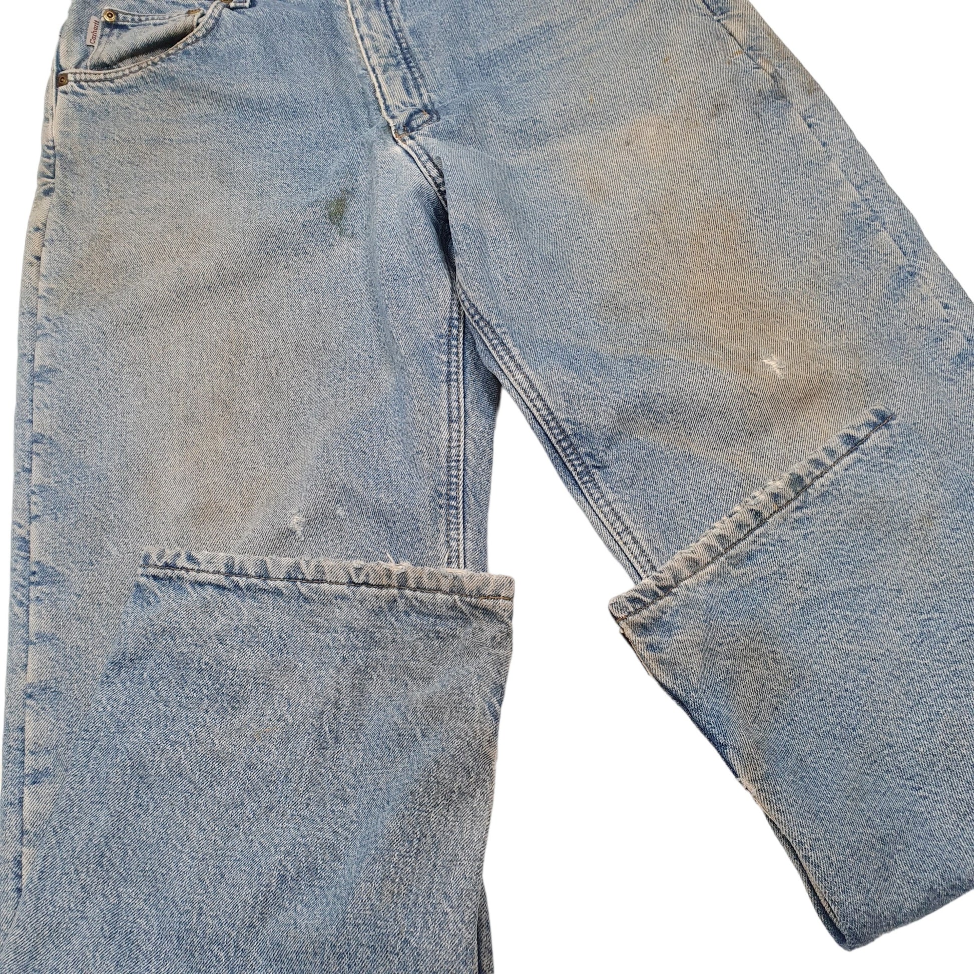 Mens Blue Carhartt Relaxed Polyester lined Insulated B155 JeansW36 L30