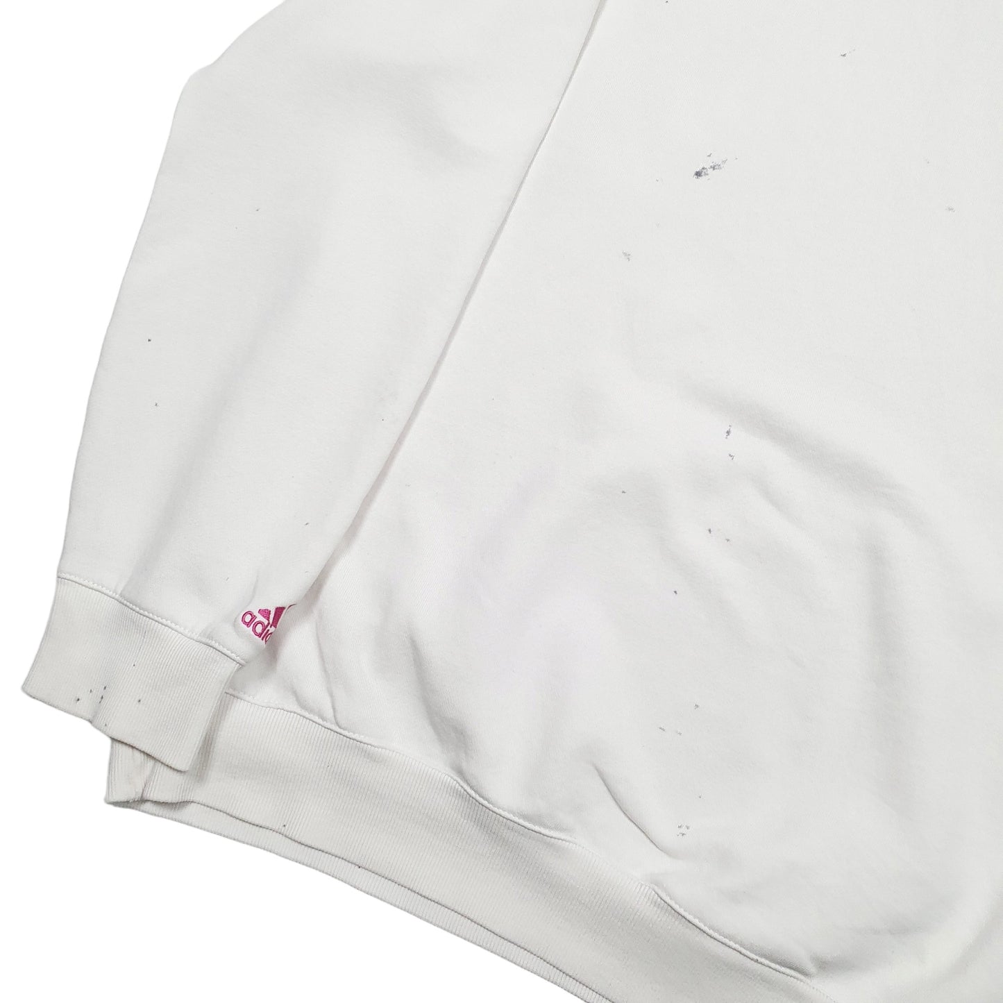 Womens White Adidas  Hoodie Jumper