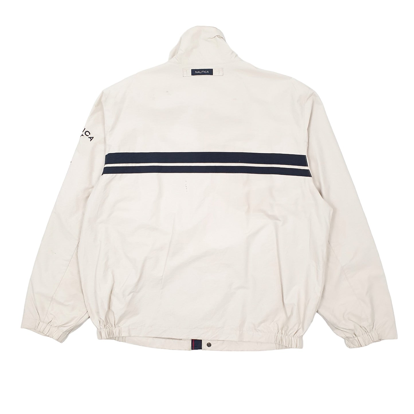 Mens Beige Nautica Bomber  Coat