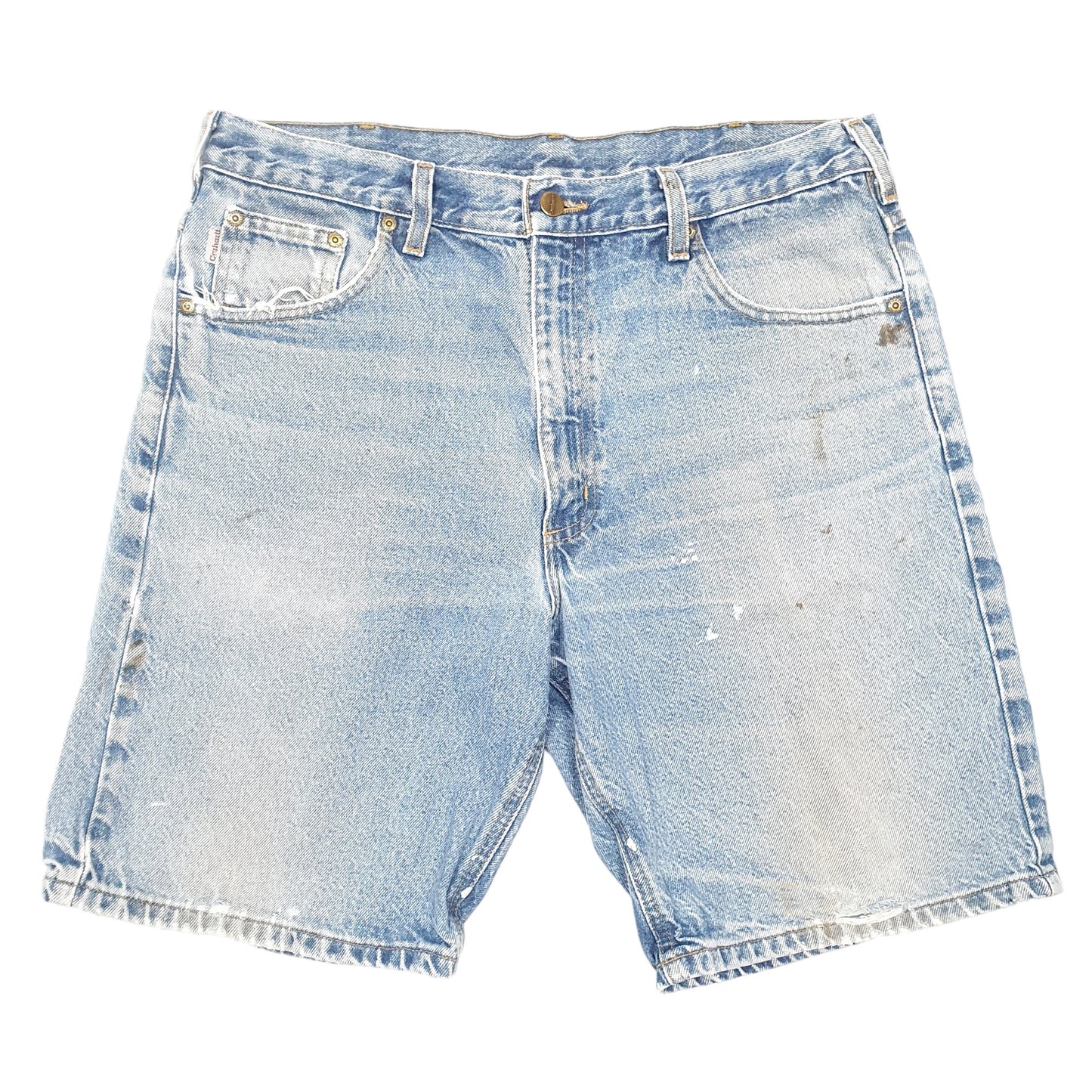 Mens Blue Carhartt Carpenter Denim Shorts