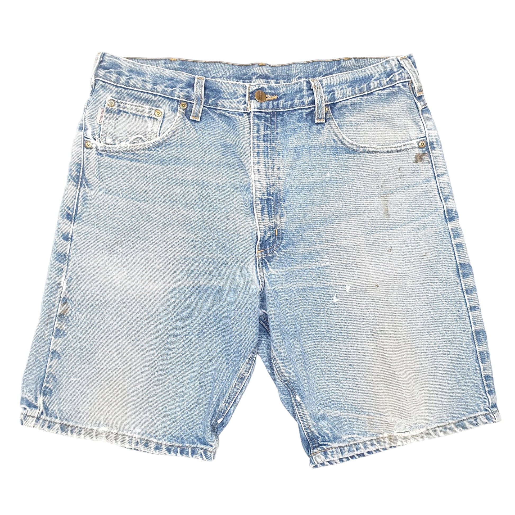 Mens Blue Carhartt Carpenter Denim Shorts