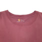 Mens Burgundy Carhartt Pocket Workwear Short Sleeve T Shirt