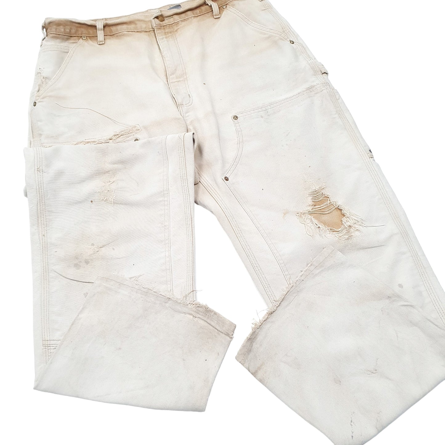 Mens Tan Carhartt B01 Double Knee Made In USA Carpenter Trousers