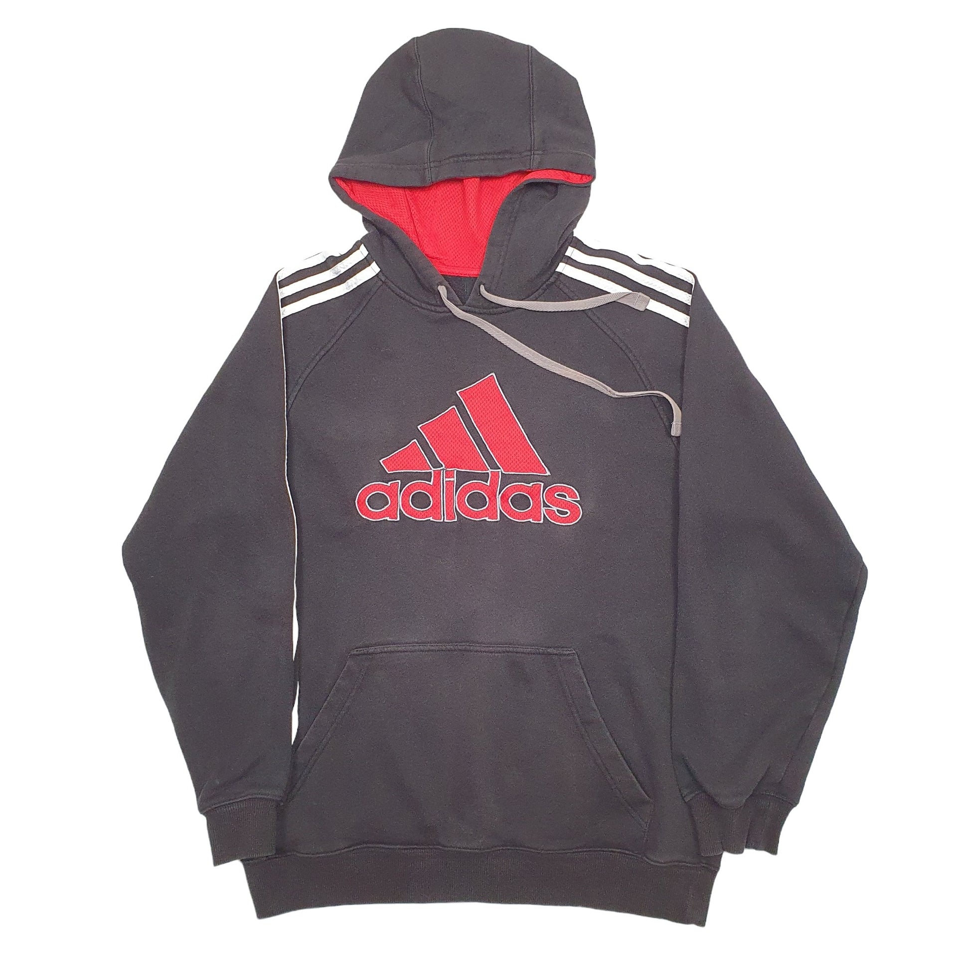 Mens Black Adidas Spellout Hoodie Jumper