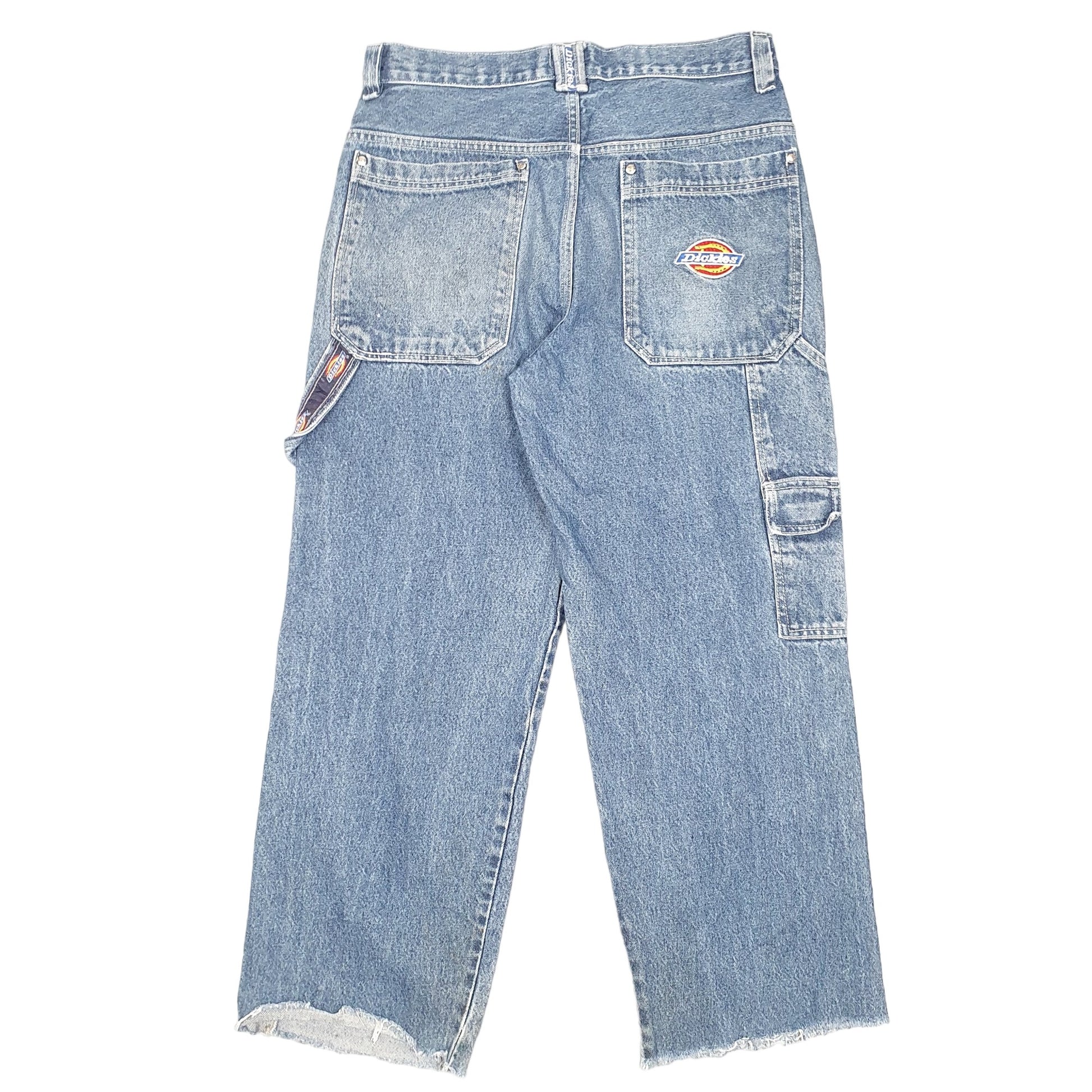 Mens Blue Dickies Cut Offs Carpenter JeansW34 L29