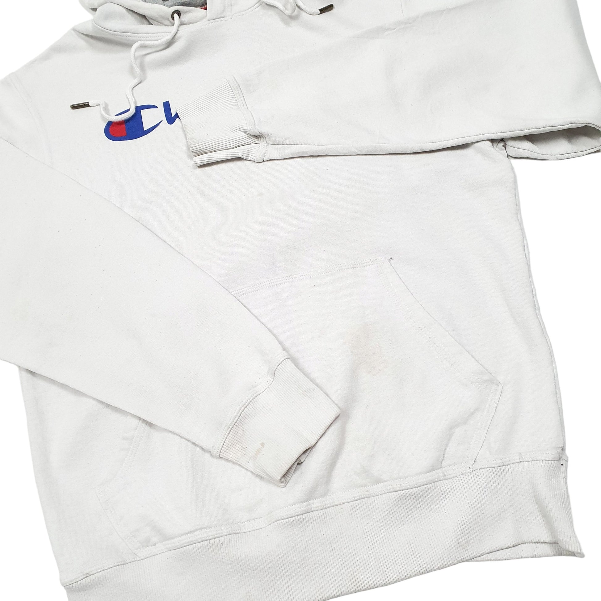 Mens White Champion  Hoodie Jumper