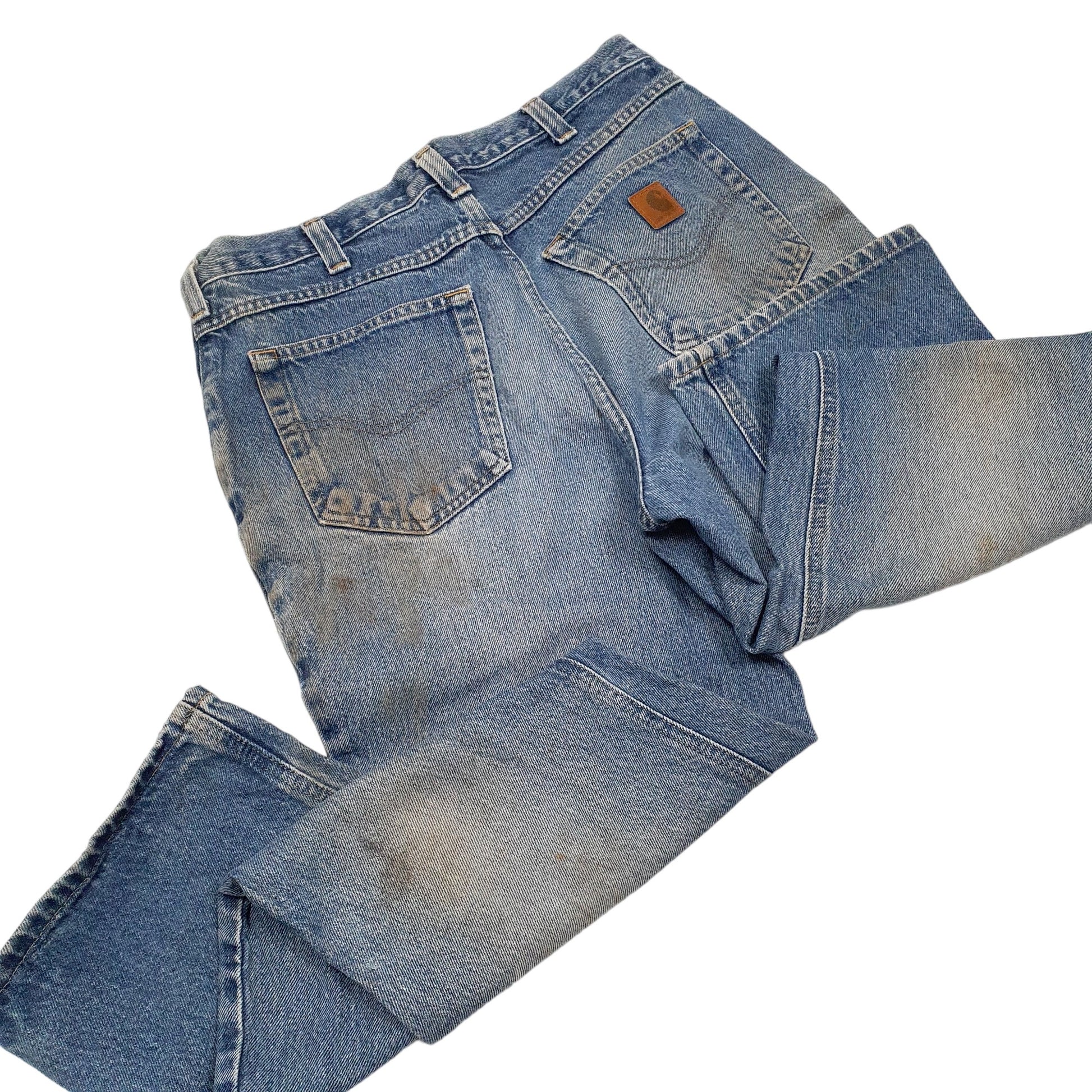 Mens Blue Carhartt Relaxed 381 JeansW32 L32