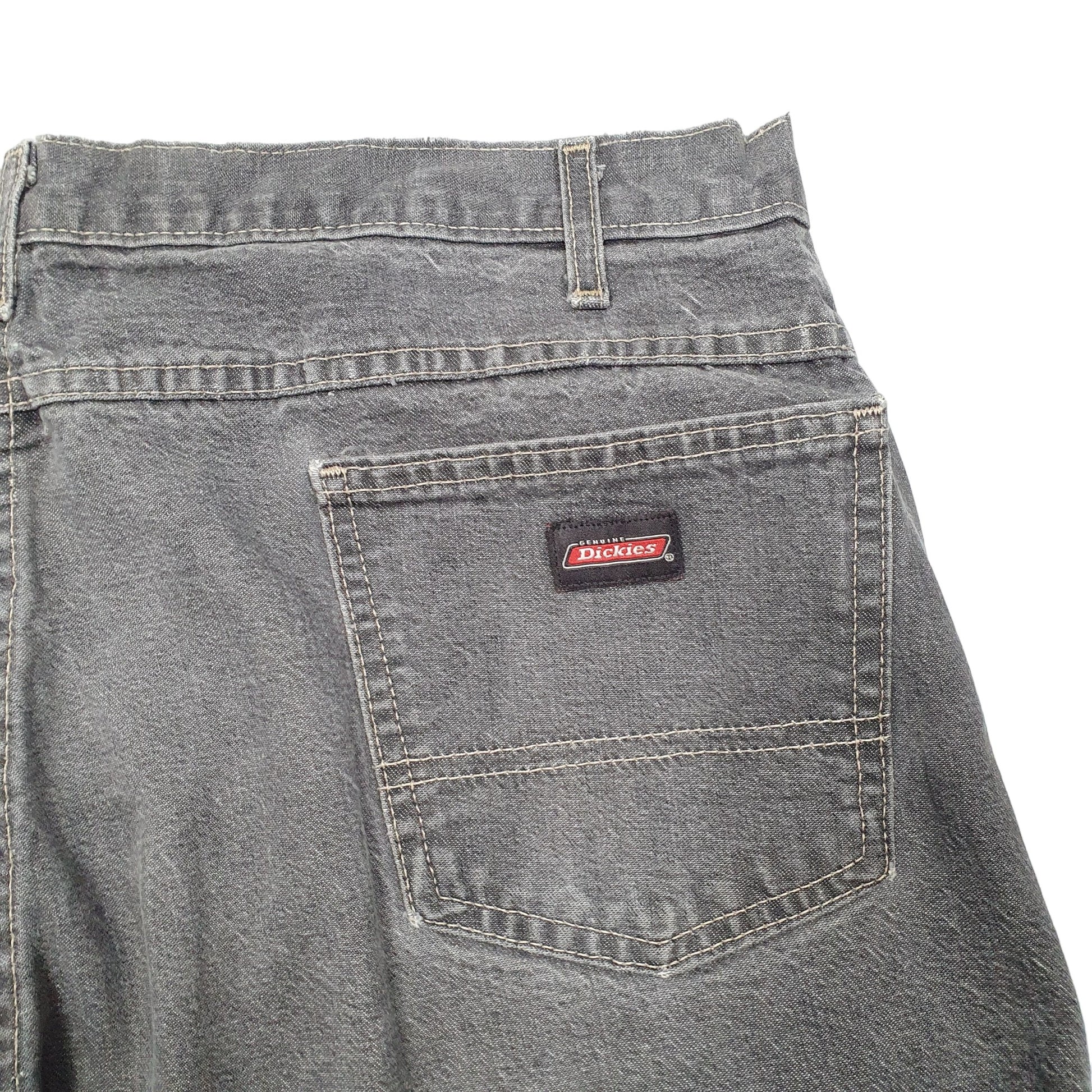 Mens Grey Dickies Carpenter Workwear Loose Denim Shorts
