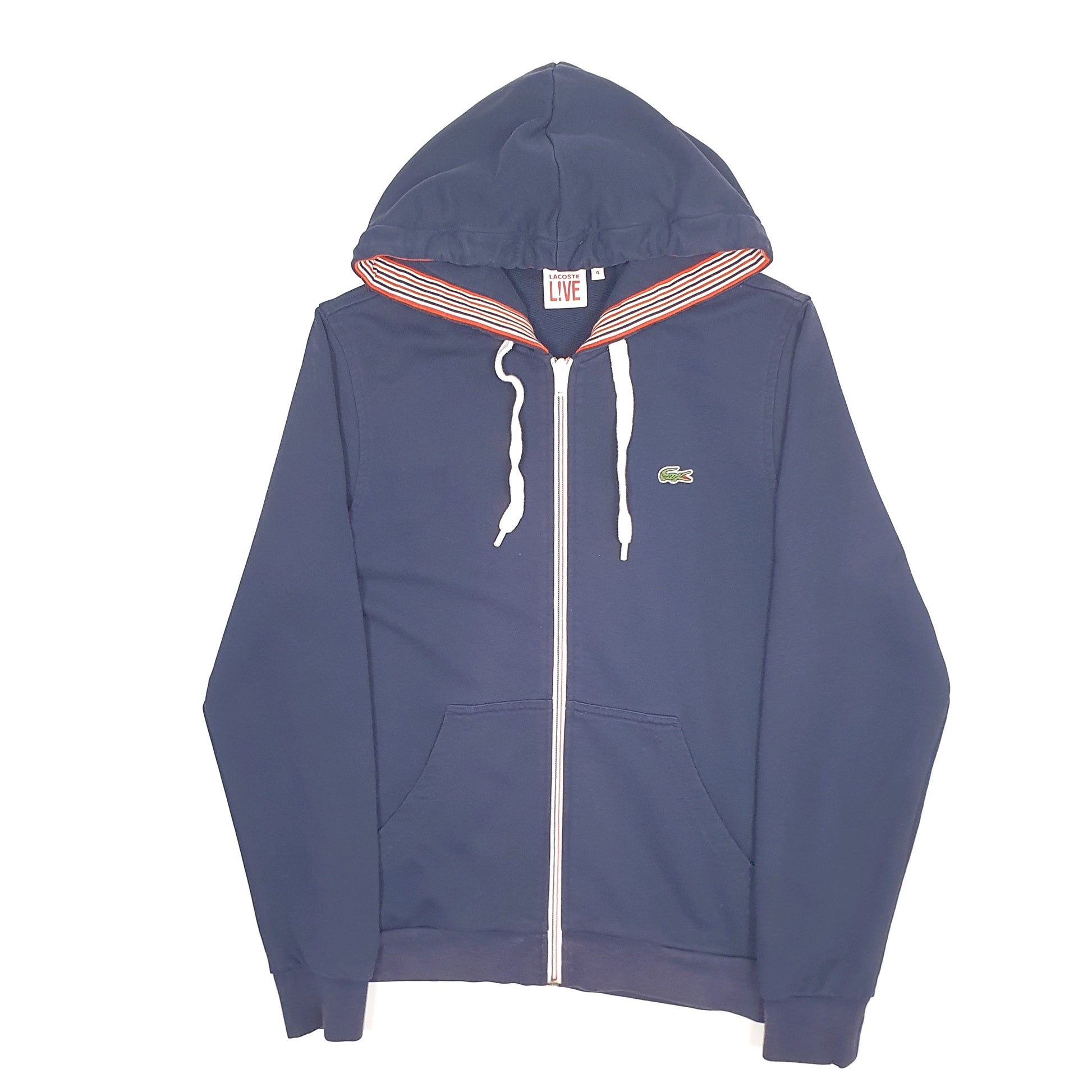 Mens Navy Lacoste Hoodie Full Zip Jumper
