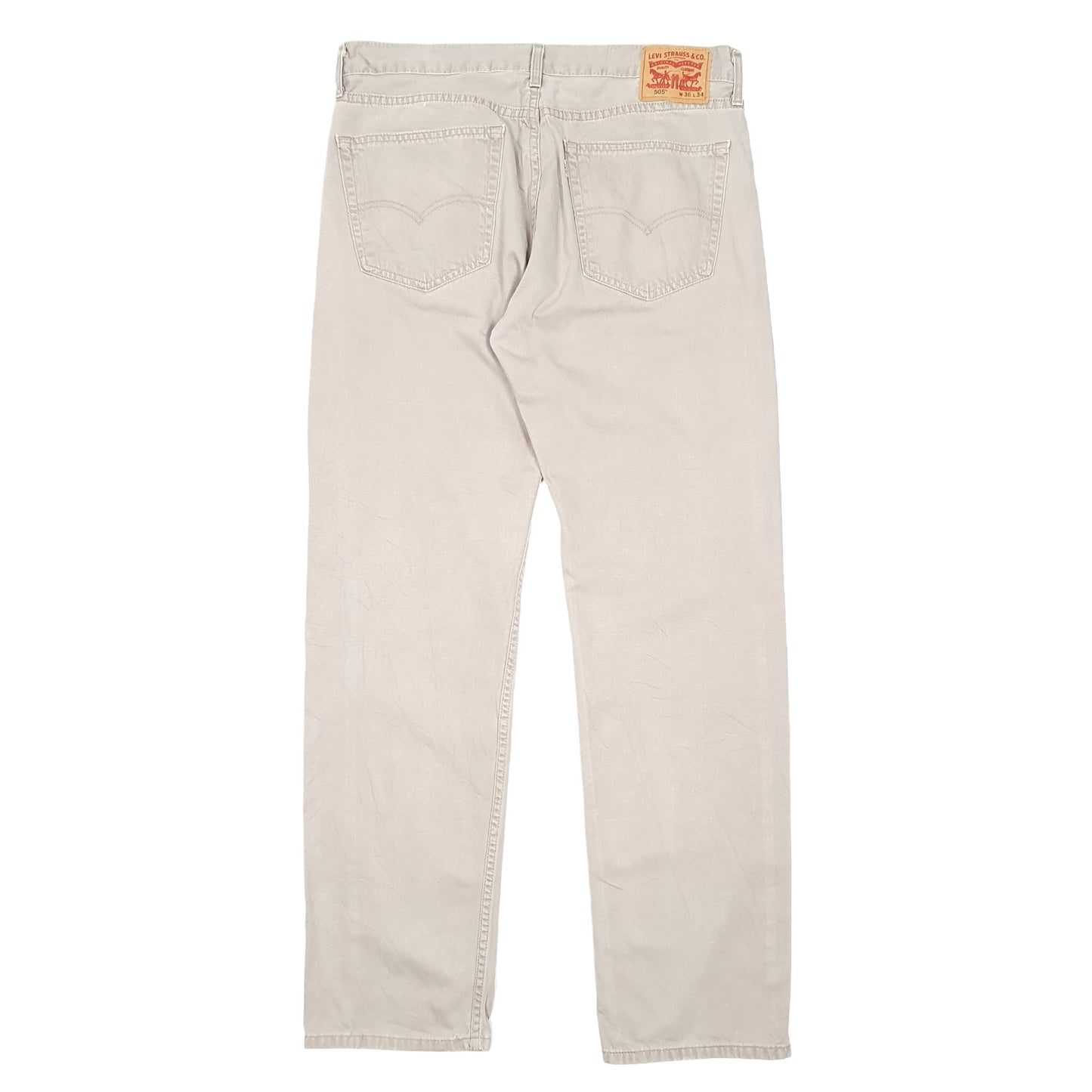 Mens Beige Levis  505 JeansW36 L34