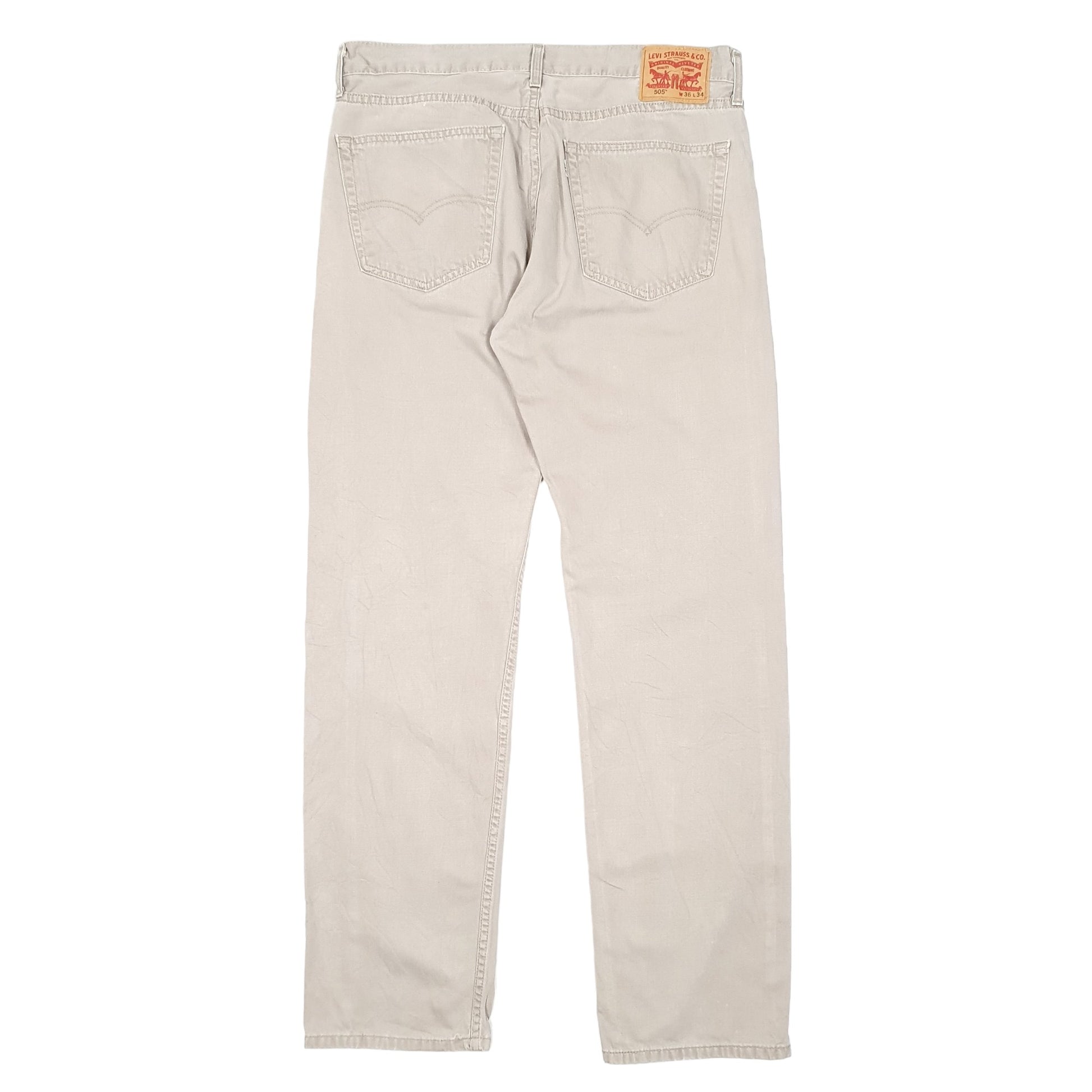Mens Beige Levis  505 JeansW36 L34