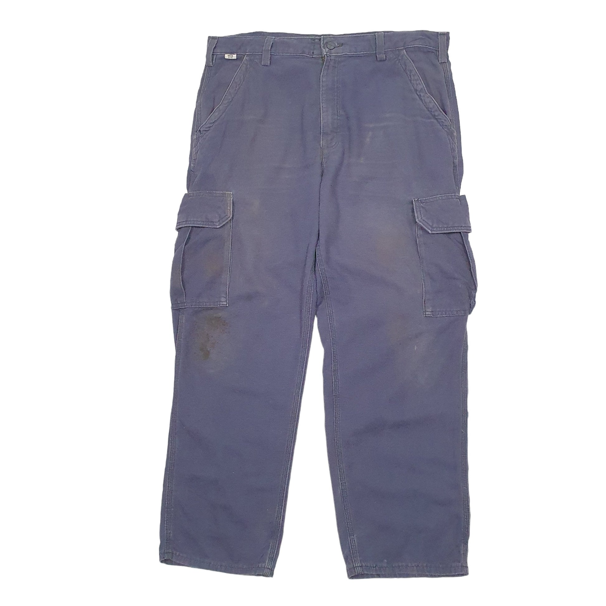 Mens Blue Carhartt FRB240 Fire Resistant Cargo Trousers
