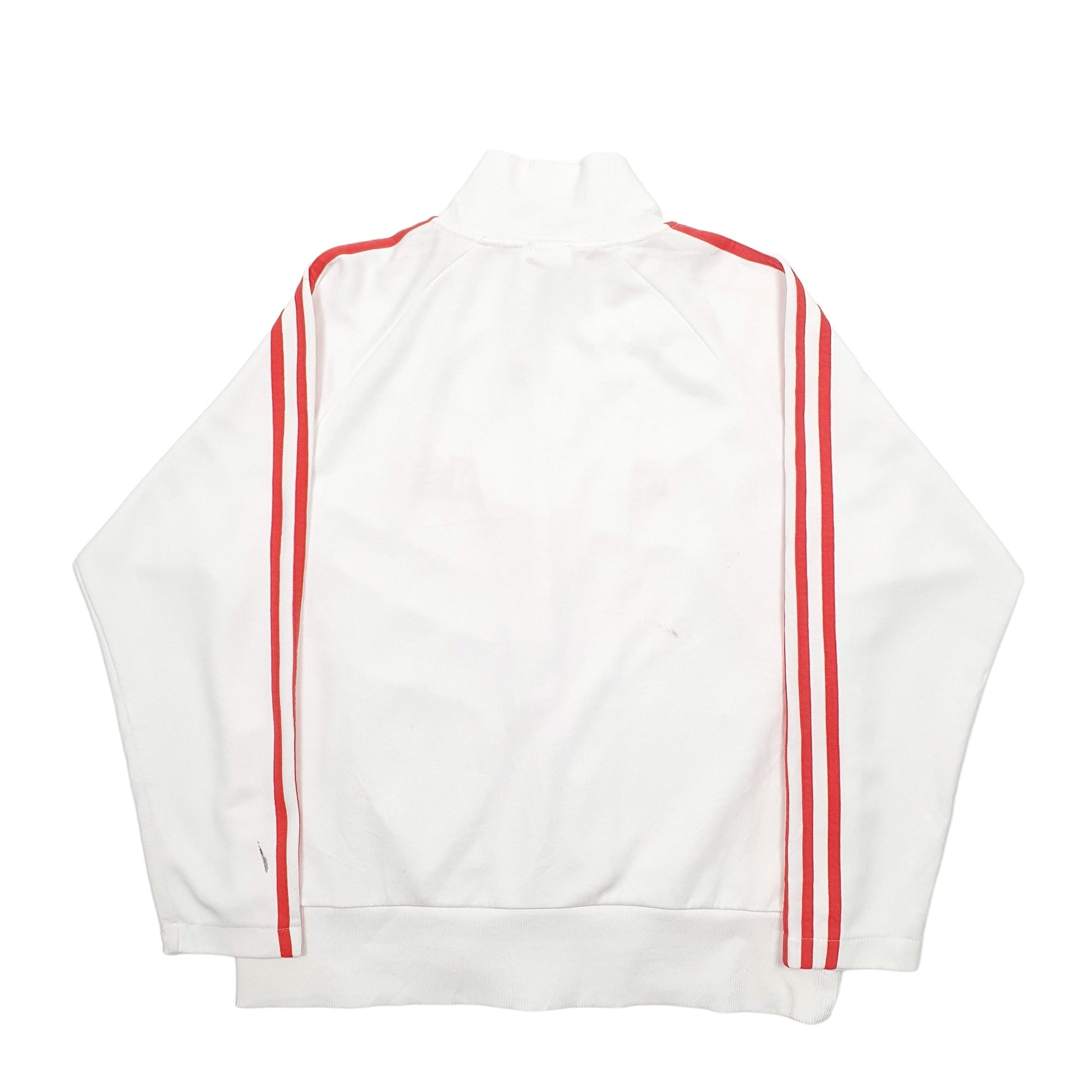 Womens White Adidas Spellout Full Zip Jumper