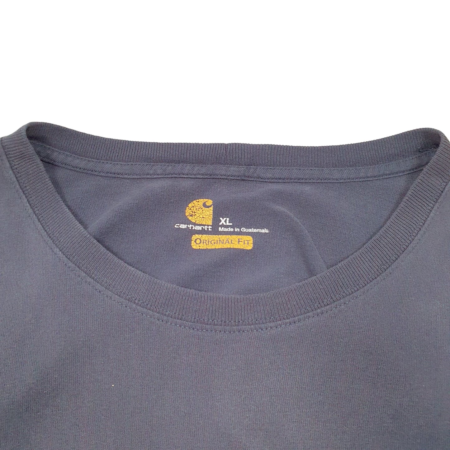 Mens Navy Carhartt Spellout Short Sleeve T Shirt