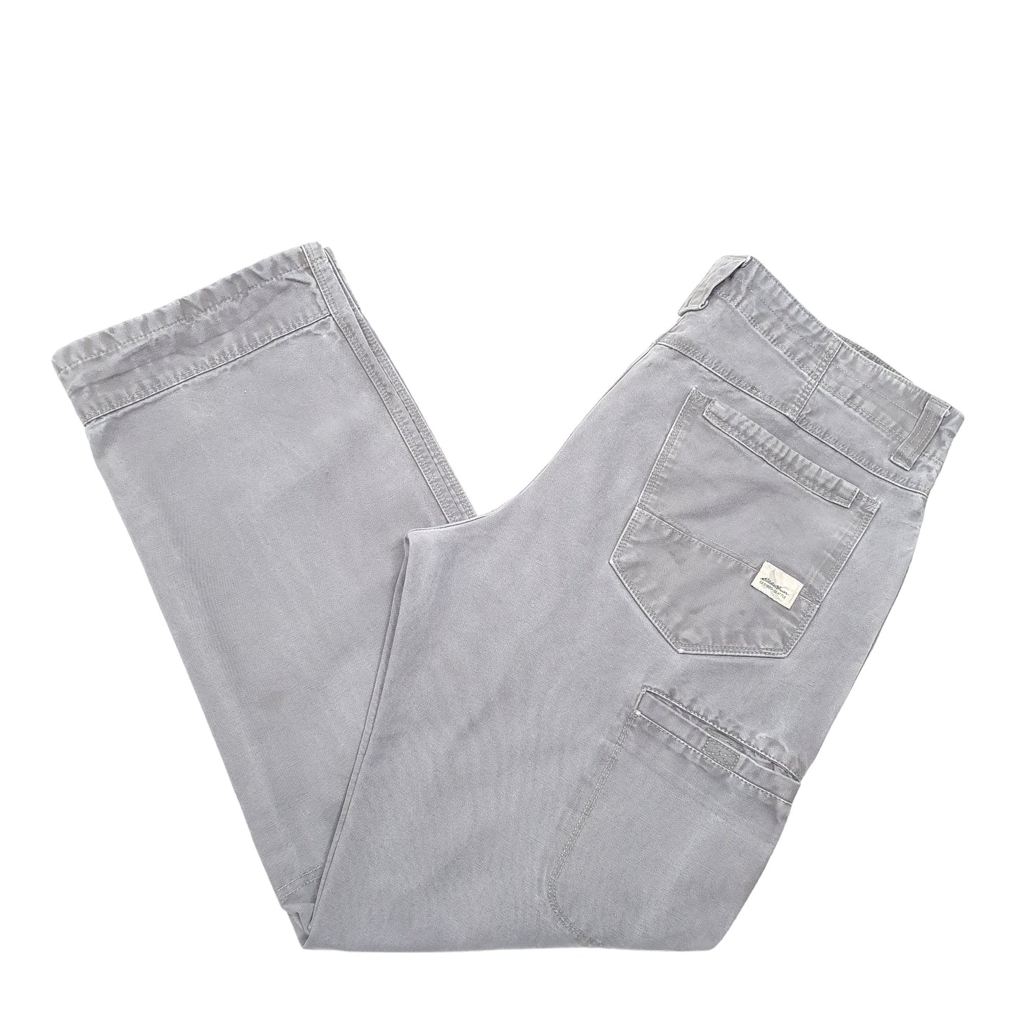 Mens Grey Eddie Bauer Relaxed Carpenter Trousers