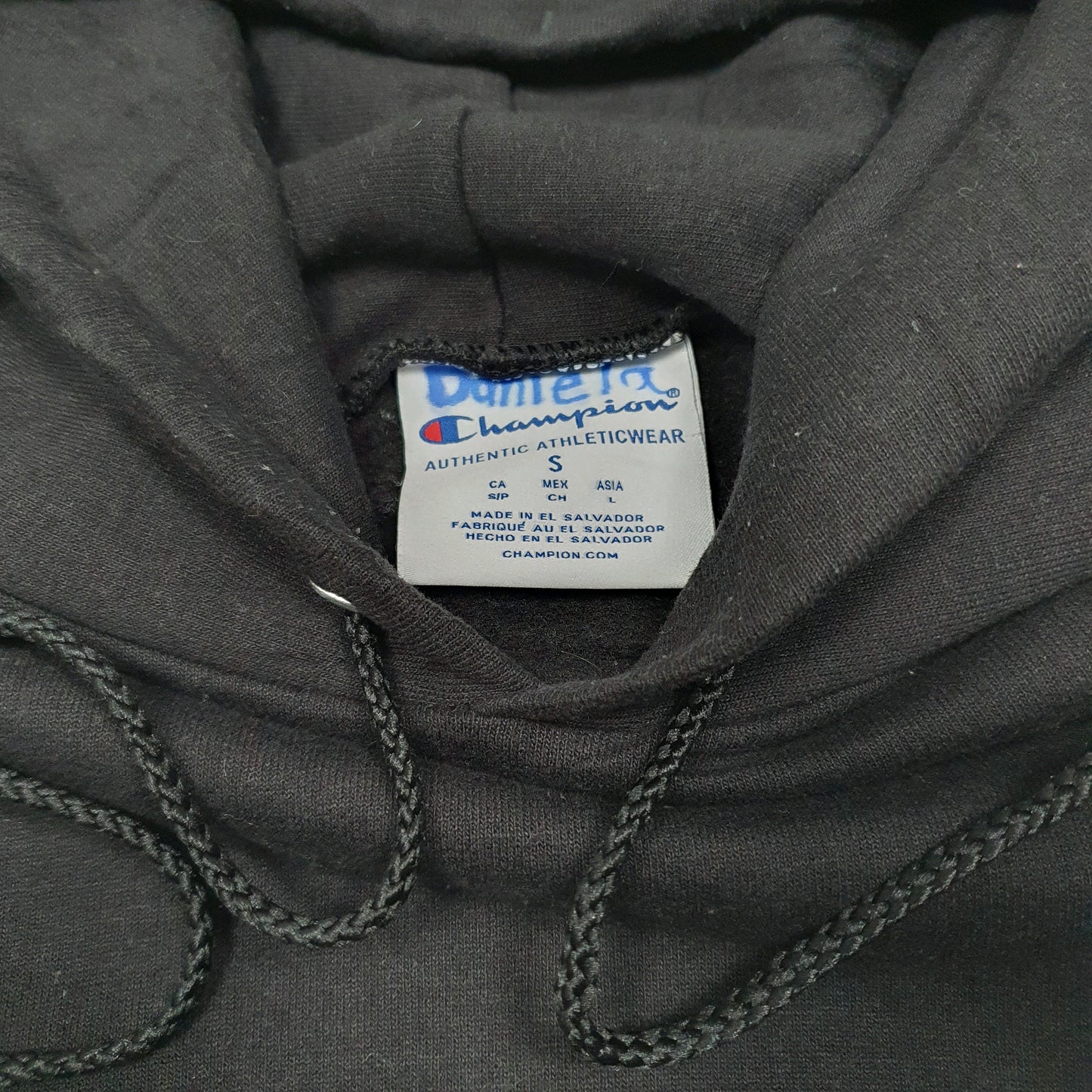 Mens Black Champion Santa Cruz Hoodie Jumper