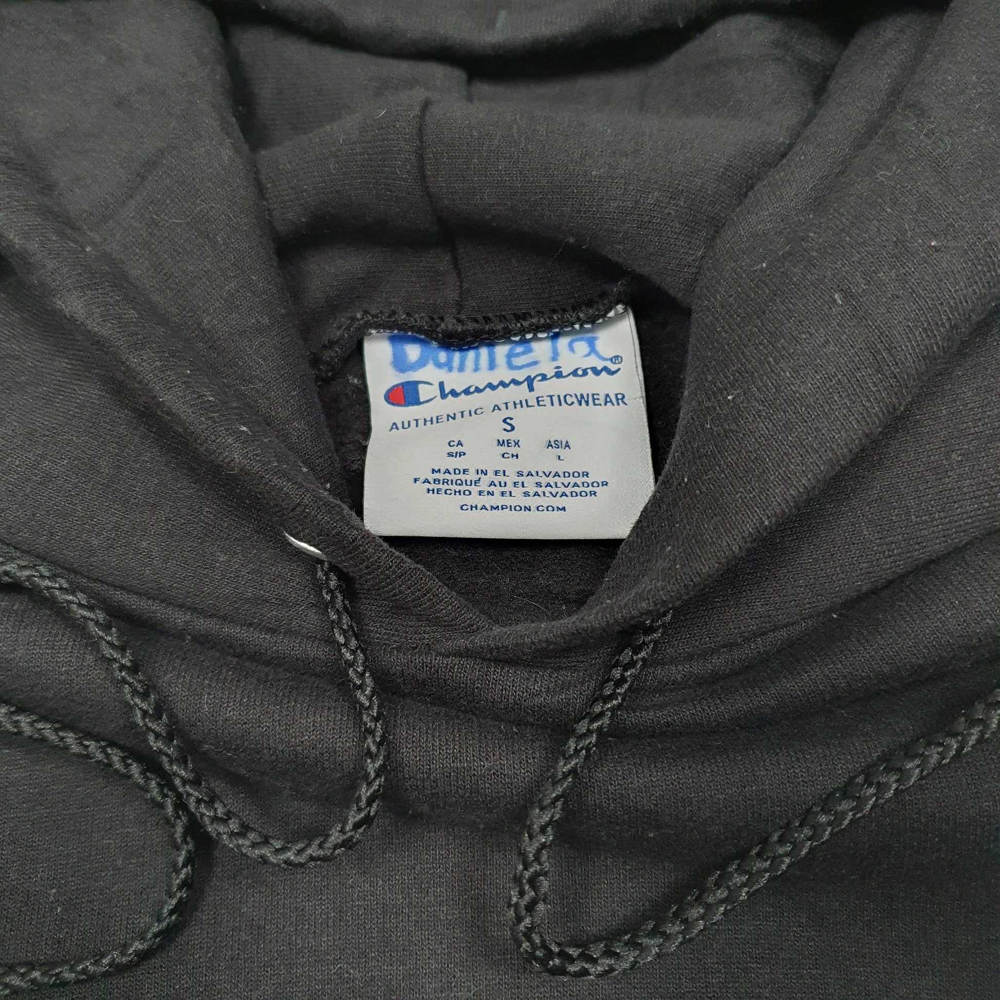 Mens Black Champion Santa Cruz Hoodie Jumper