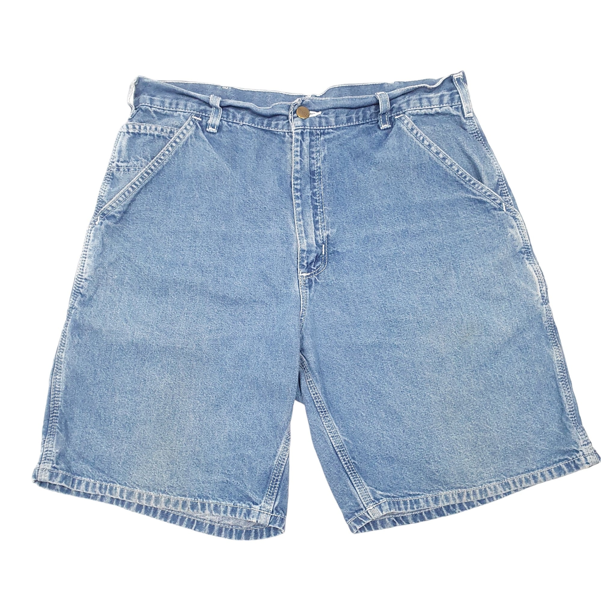 Mens Carhartt Blue Denim Carpenter B28 Shorts Bundl Clothing