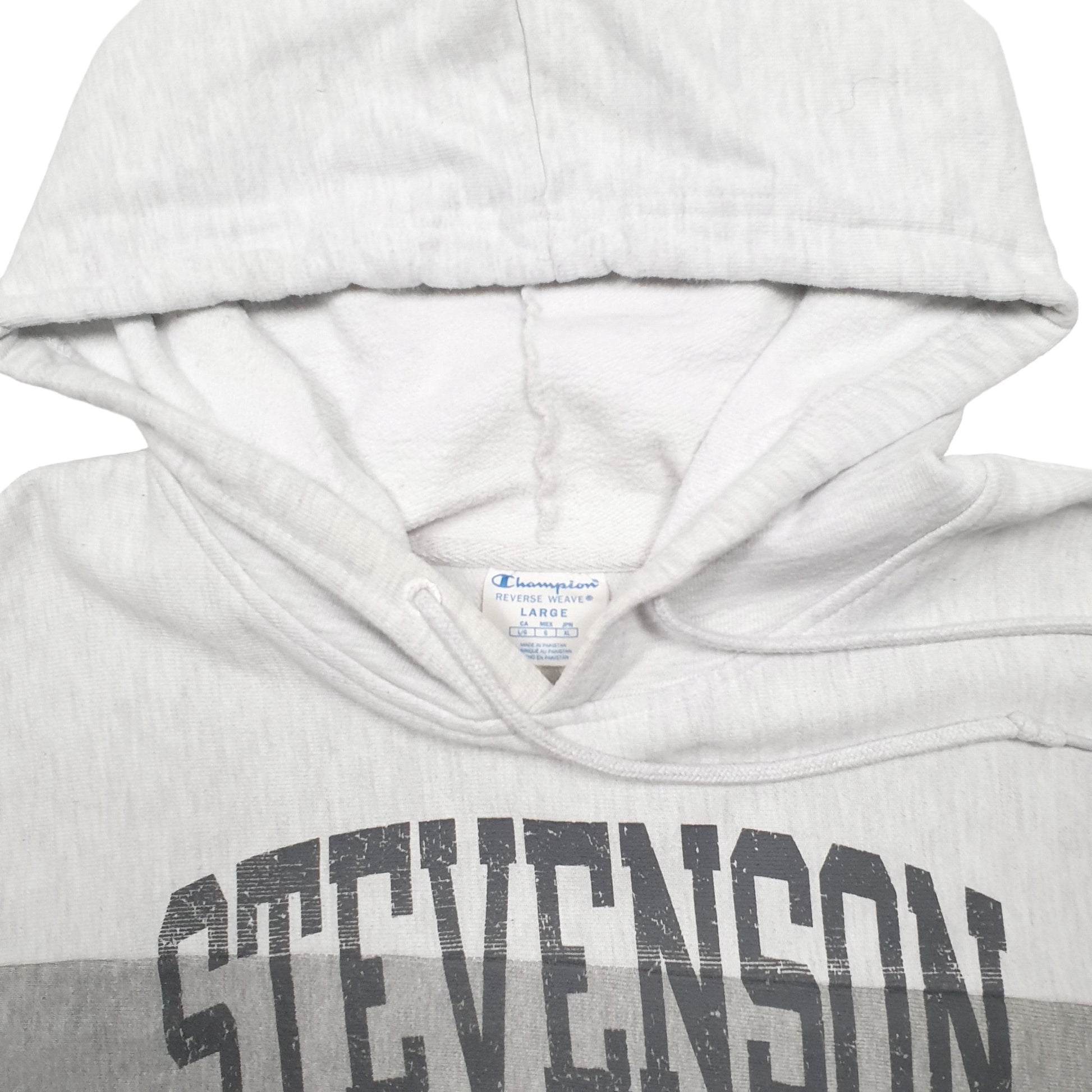 Womens Grey Champion Stevenson USA College Hoodie Jumper