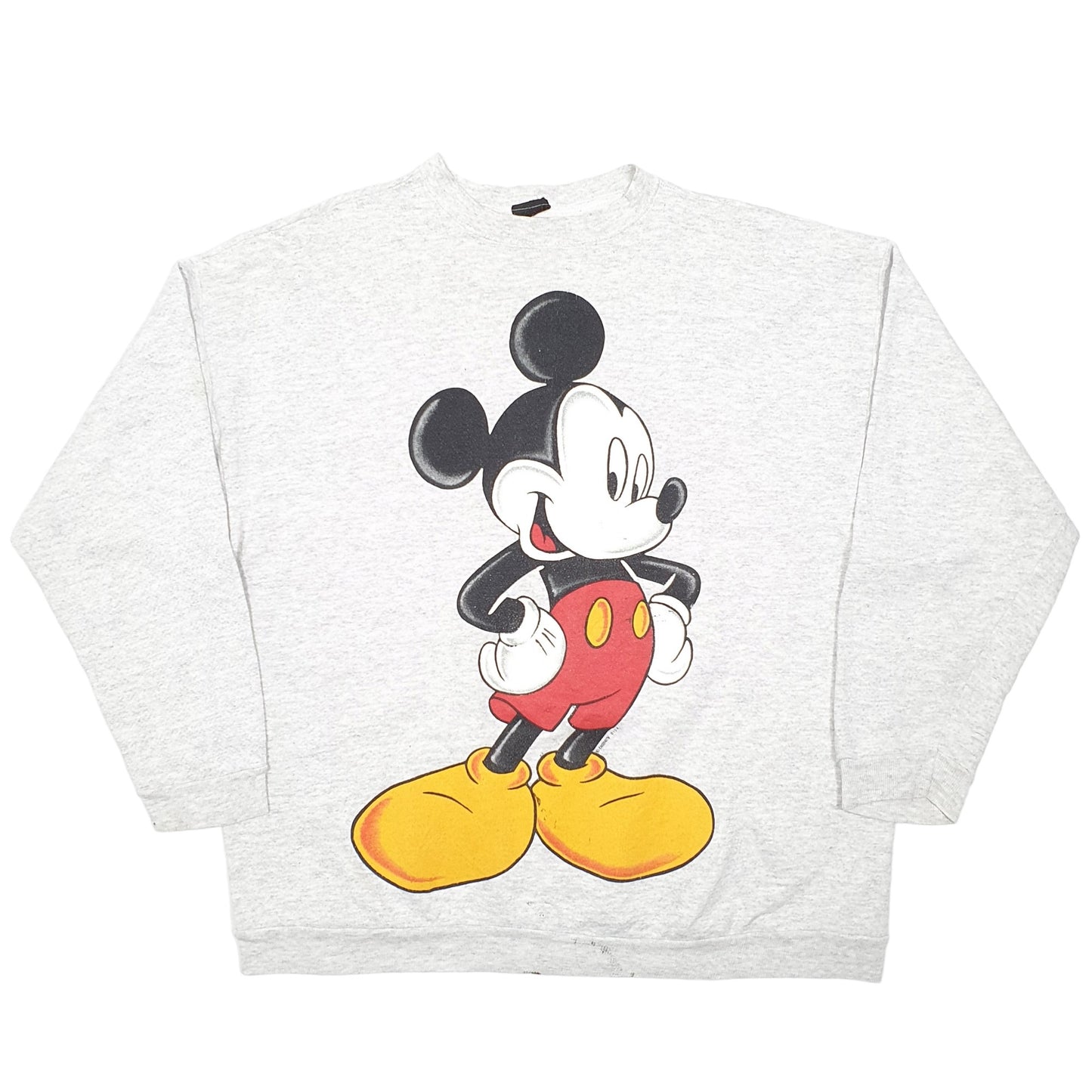 Mens Grey Mickey Mouse Disney Crewneck Jumper