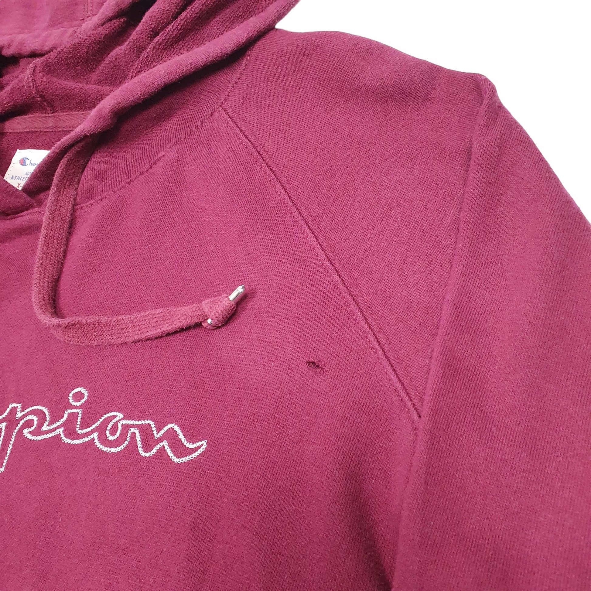Womens Burgundy Champion  Hoodie Jumper
