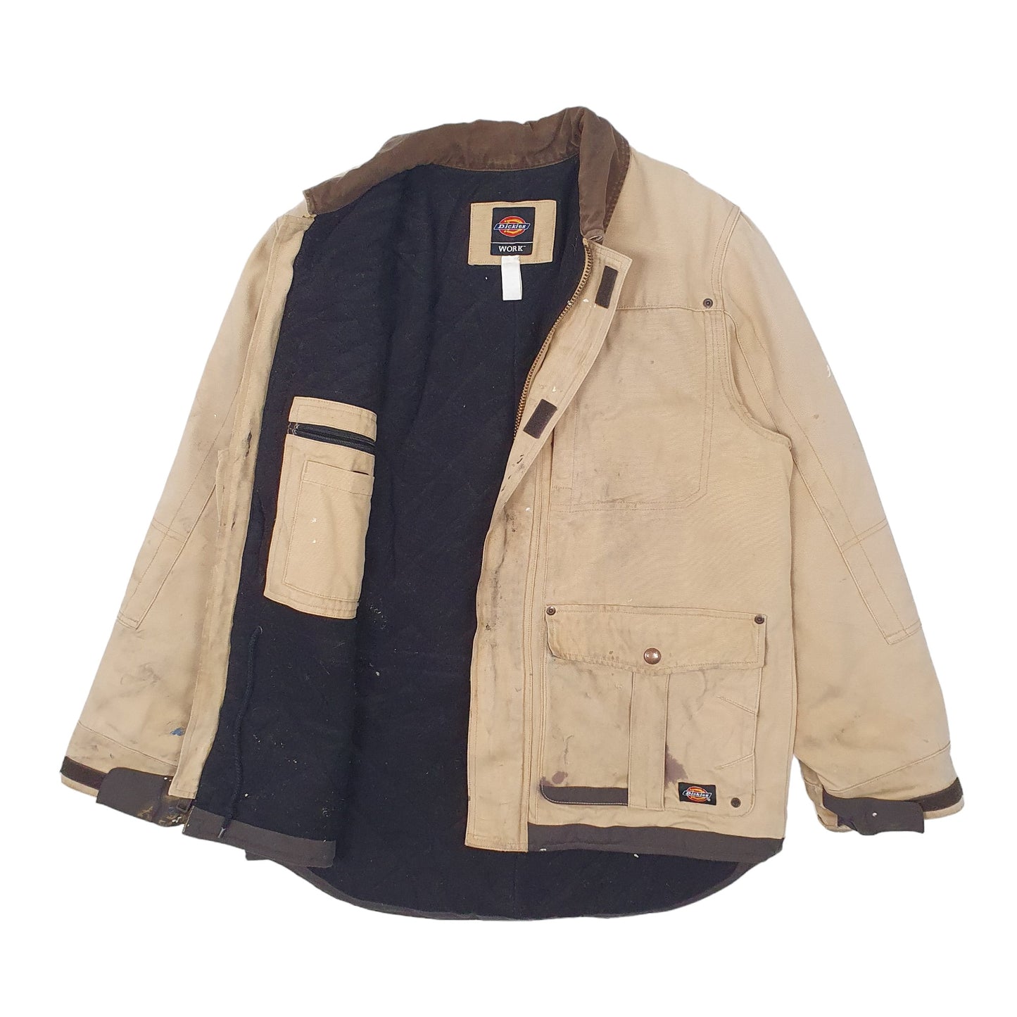 Mens Beige Dickies Heavy Duty  Coat