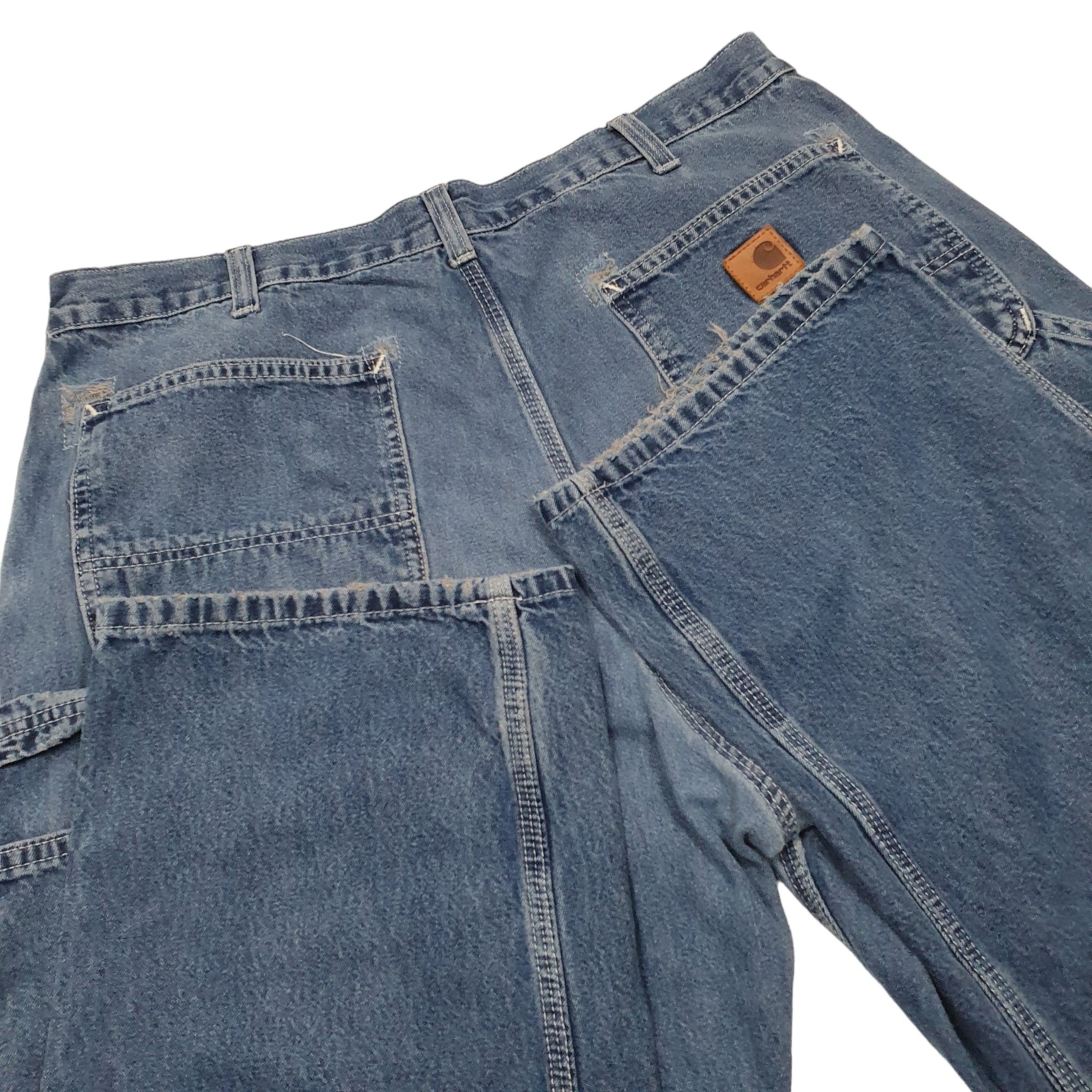 Mens Blue Carhartt Carpenter Dungaree Fit B13 JeansW36 L32