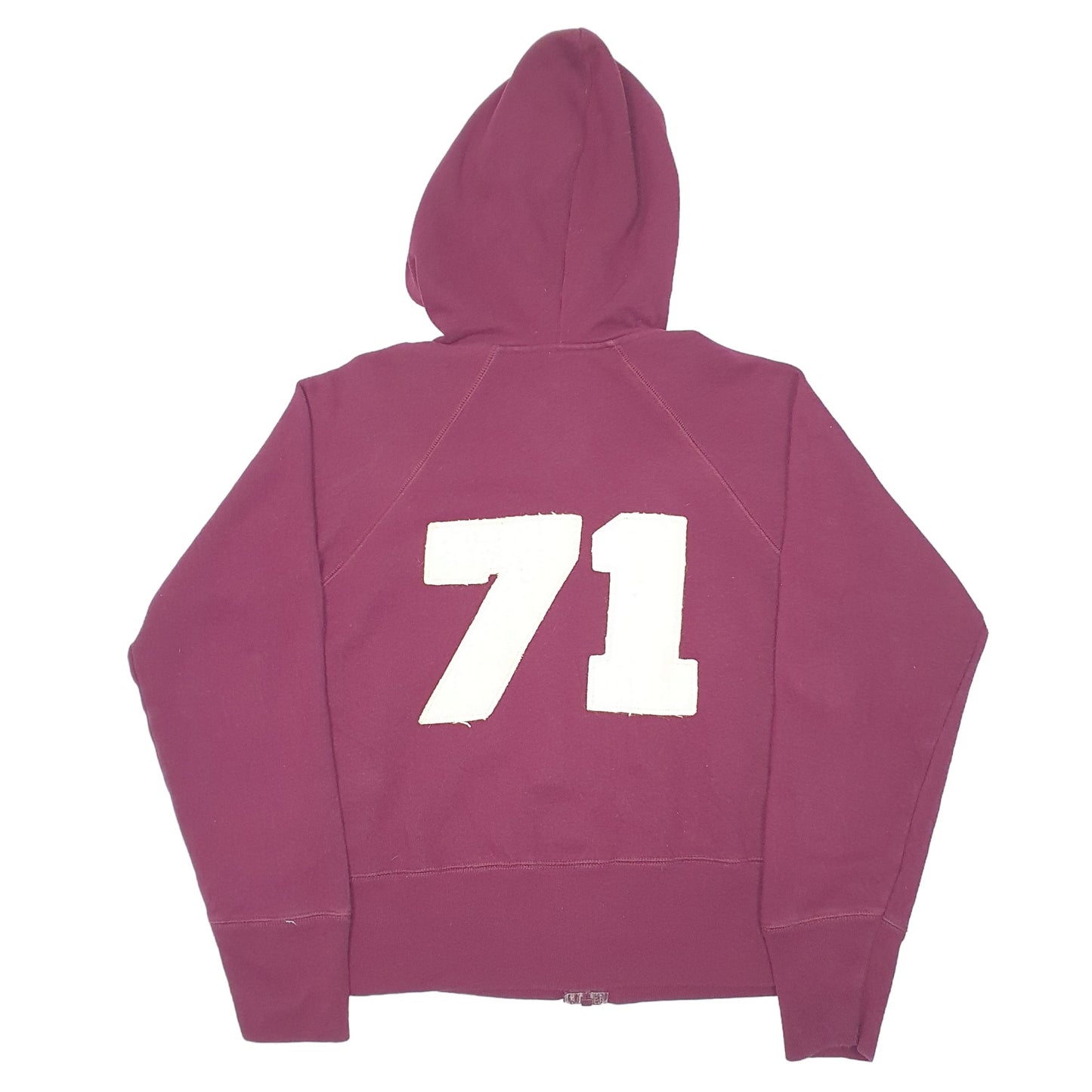 Womens Burgundy Starter Hoodie Full Zip Jumper