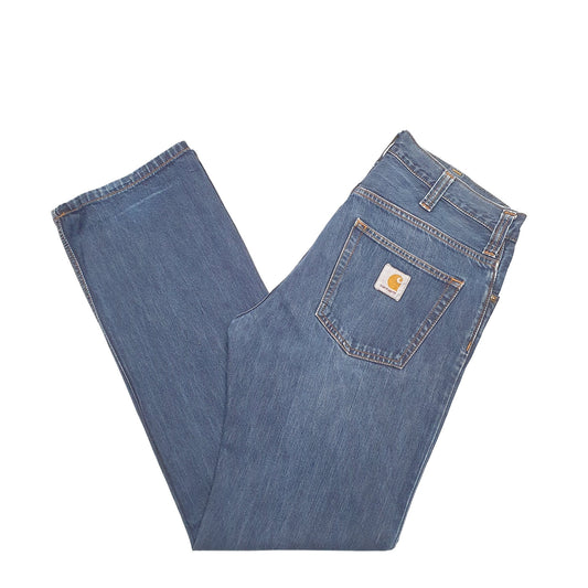 Mens Blue Carhartt Rockin Pant Casual JeansW34 L33