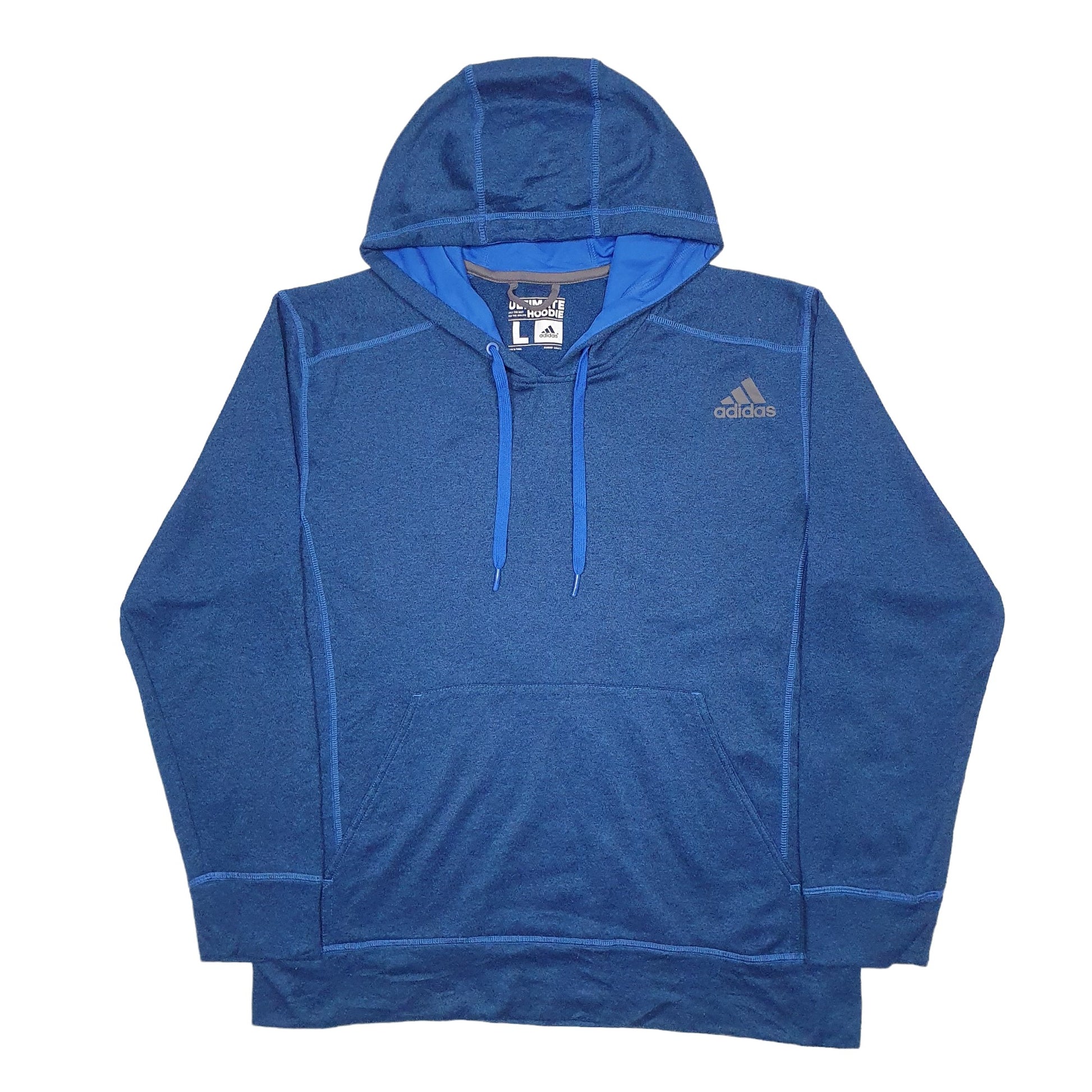 Mens Blue Adidas Climawarm Hoodie Jumper