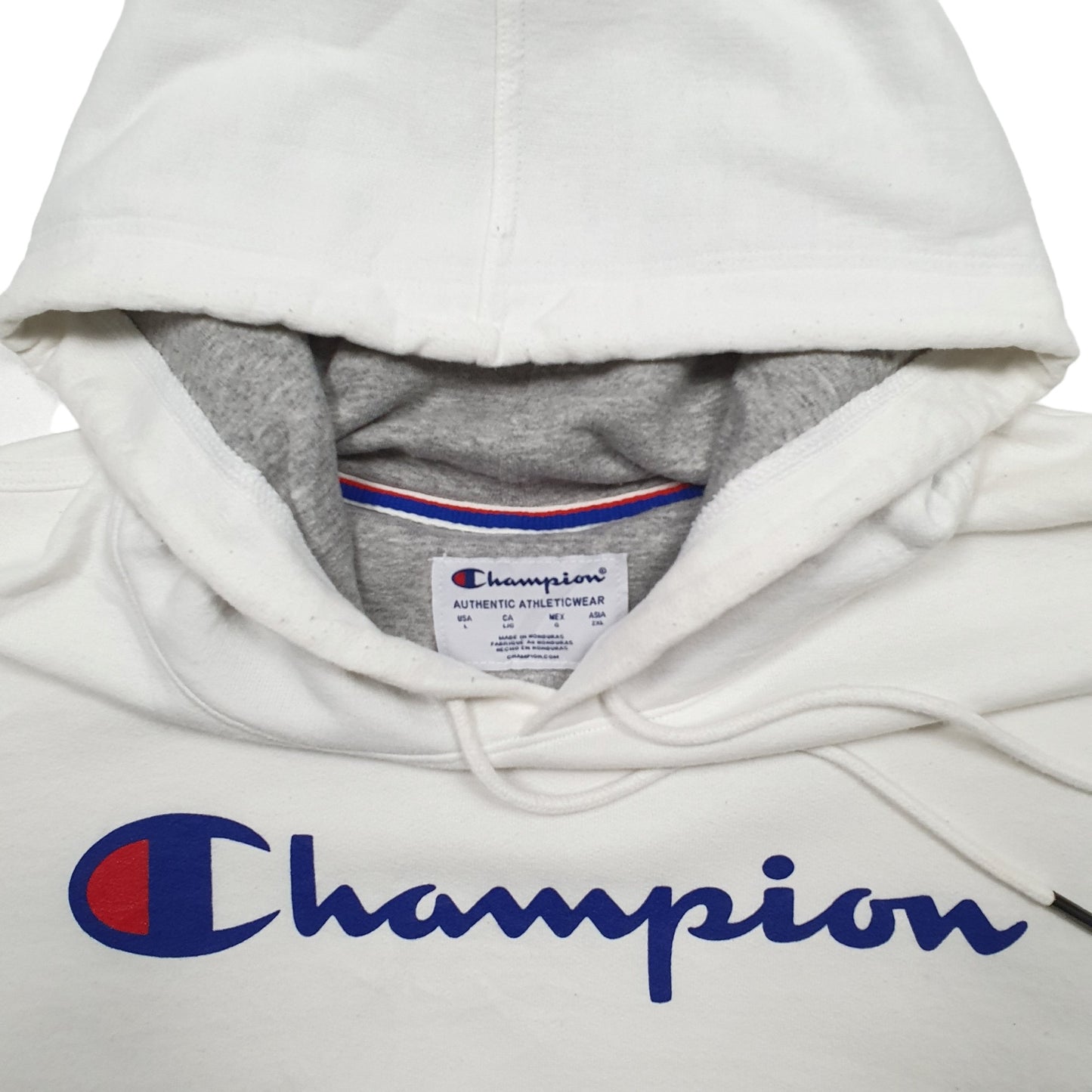 Mens White Champion  Hoodie Jumper