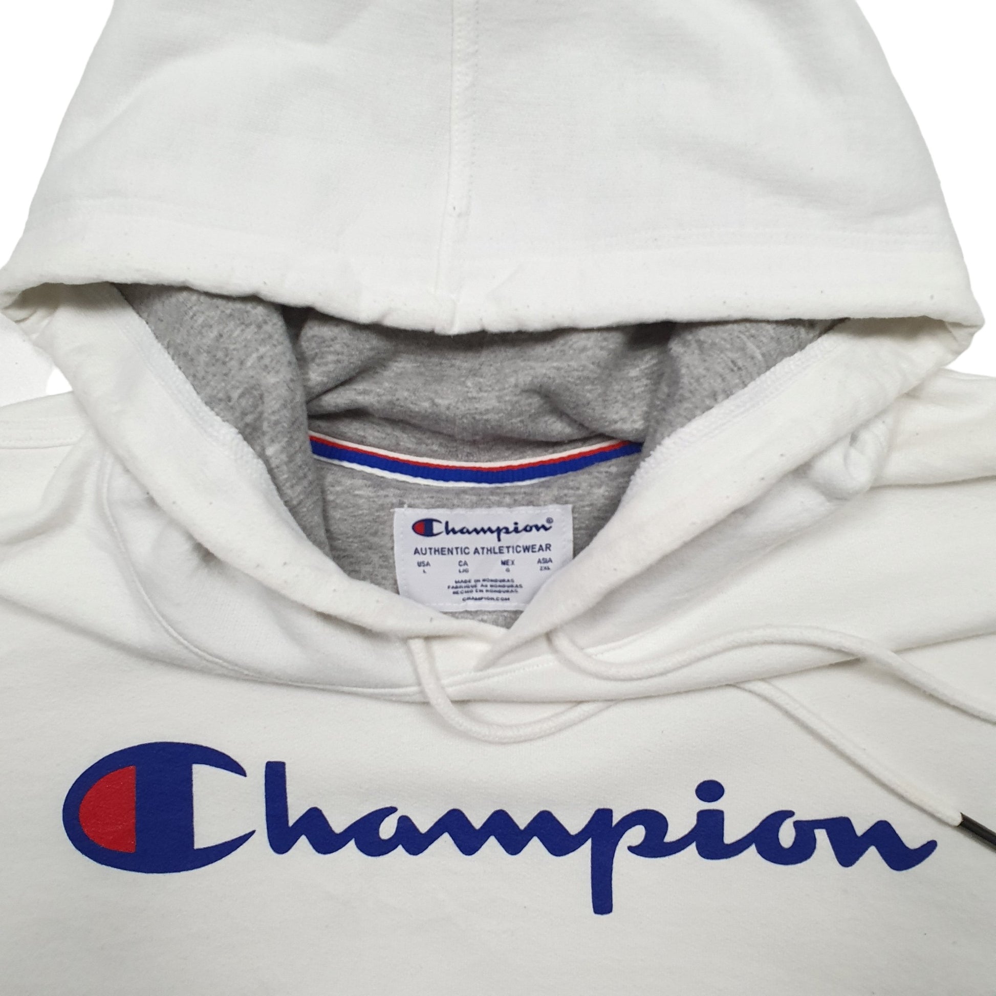 Mens White Champion  Hoodie Jumper