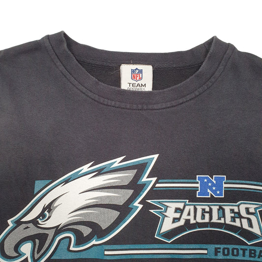 Mens Black NFL Philadelphia Eagles American Football Crewneck Jumper