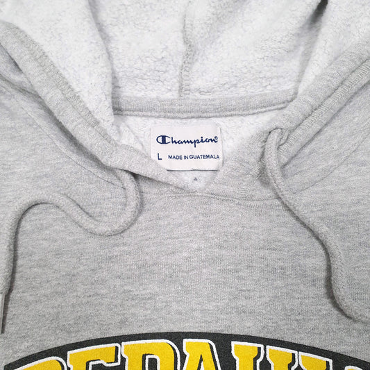 Womens Grey Champion Depauw Tigers University Football Hoodie Jumper