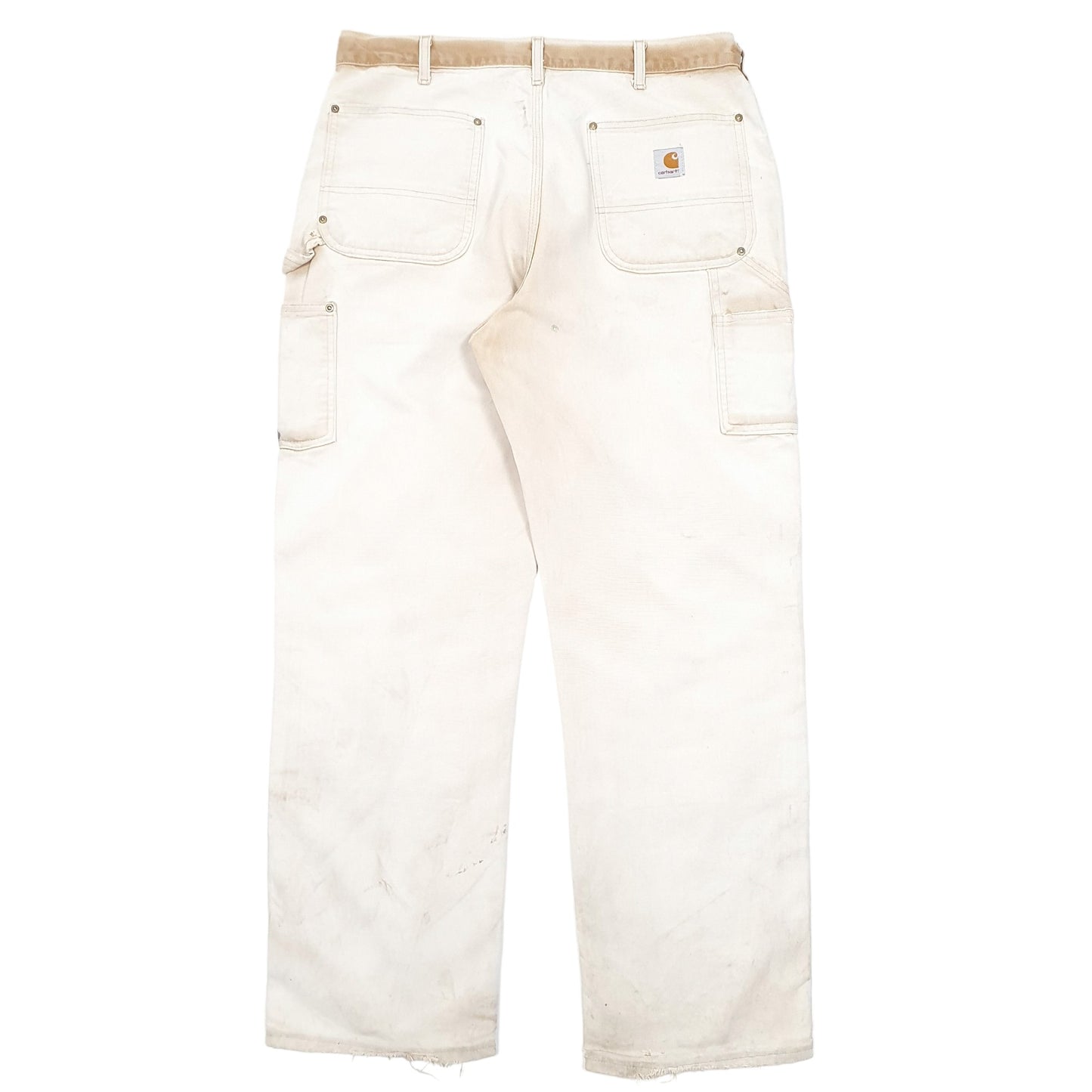 Mens Tan Carhartt B01 Double Knee Made In USA Carpenter Trousers