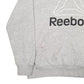 Mens Grey Reebok Spellout Hoodie Jumper